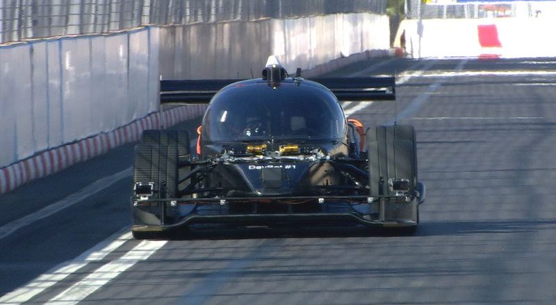 The driverless car “Roborace” makes its track debut in Marrakech