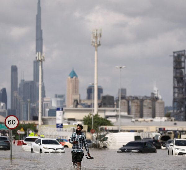 Photos and videos of Dubai floods: Heavy rains in UAE and Oman kill at least 19 people