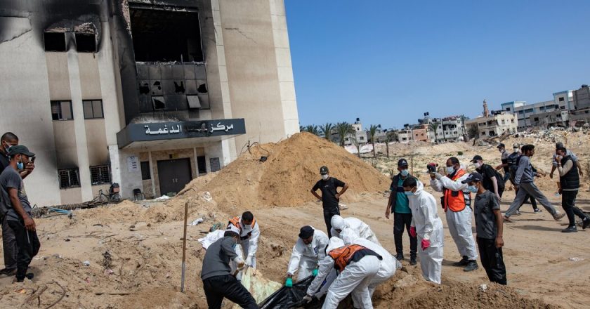 The United Nations calls for investigations after the discovery of mass graves in 2 hospitals in Gaza