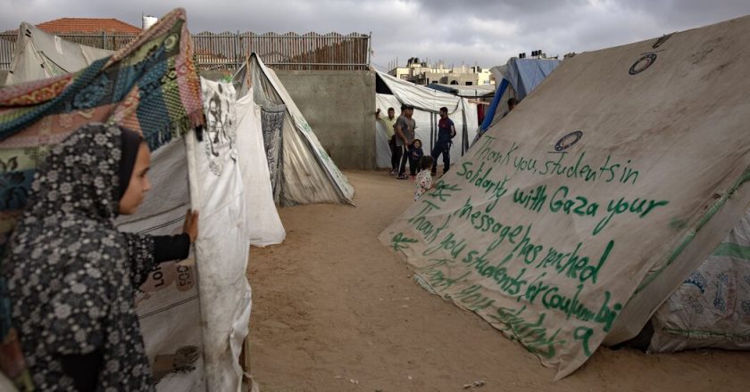 Palestinians in Gaza express gratitude for protests on US campuses